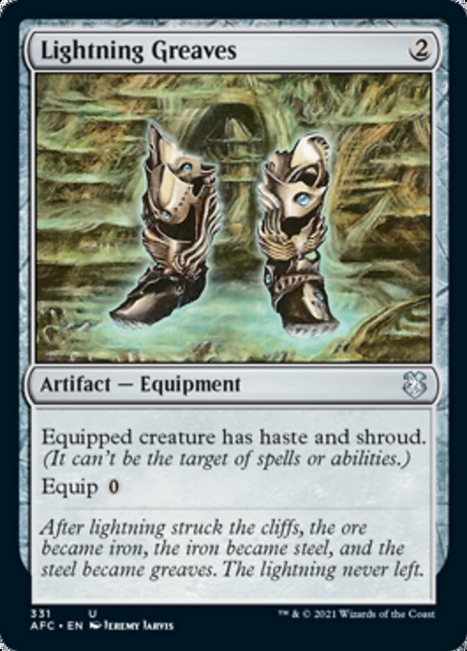 Lightning Greaves [Dungeons & Dragons: Adventures in the Forgotten Realms Commander] | Chromatic Games