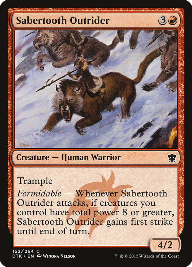 Sabertooth Outrider [Dragons of Tarkir] | Chromatic Games