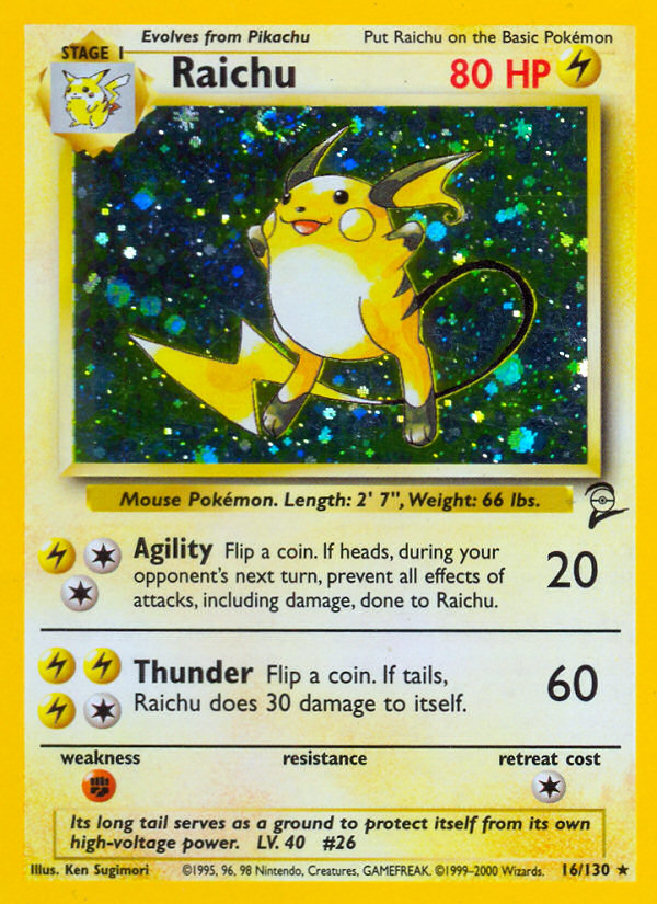 Raichu (16/130) [Base Set 2] | Chromatic Games