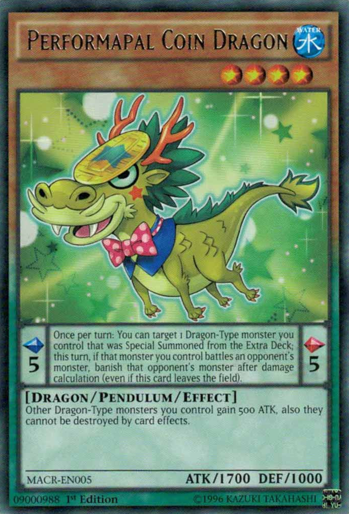 Performapal Coin Dragon [MACR-EN005] Rare | Chromatic Games