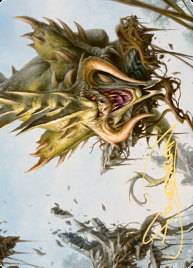 Canopy Baloth Art Card (Gold-Stamped Signature) [Zendikar Rising Art Series] | Chromatic Games