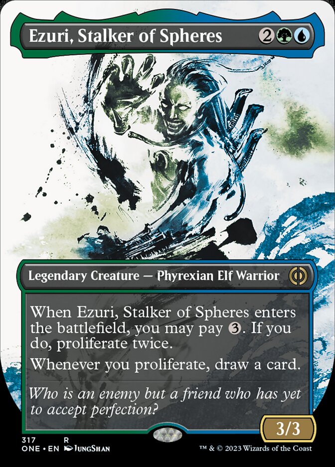 Ezuri, Stalker of Spheres (Borderless Ichor) [Phyrexia: All Will Be One] | Chromatic Games