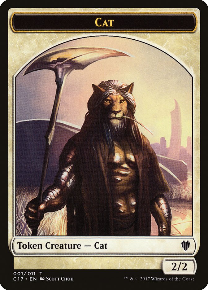 Rat // Cat Double-Sided Token [Commander 2017 Tokens] | Chromatic Games