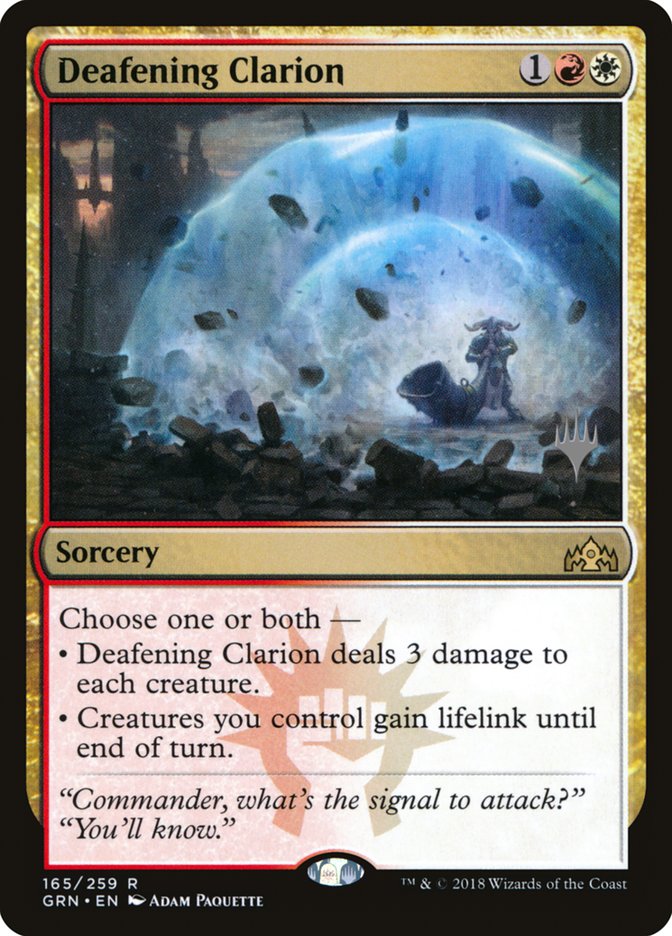 Deafening Clarion (Promo Pack) [Guilds of Ravnica Promos] | Chromatic Games