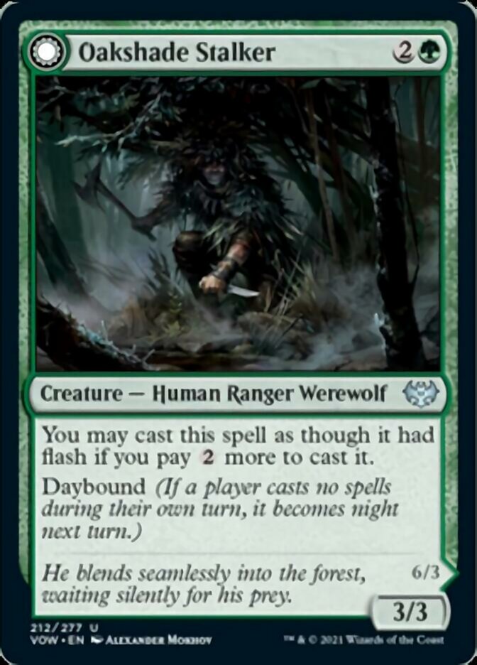 Oakshade Stalker // Moonlit Ambusher [Innistrad: Crimson Vow] | Chromatic Games