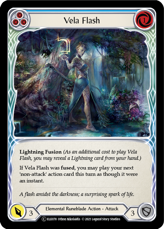 Vela Flash (Blue) [U-ELE078] (Tales of Aria Unlimited)  Unlimited Normal | Chromatic Games