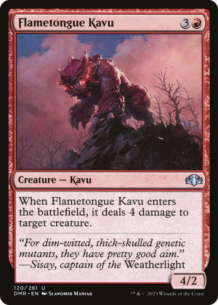 Flametongue Kavu [Dominaria Remastered] | Chromatic Games