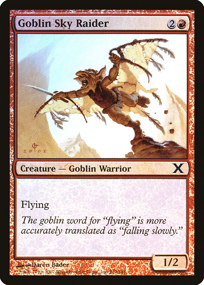 Goblin Sky Raider (Premium Foil) [Tenth Edition] | Chromatic Games