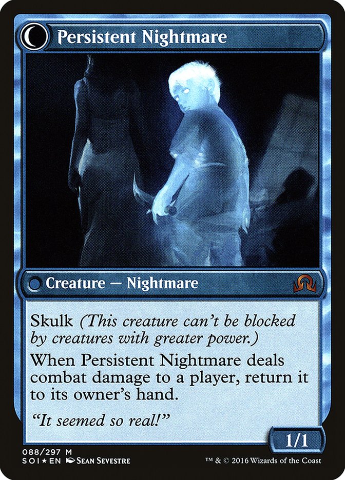 Startled Awake // Persistent Nightmare [Shadows over Innistrad Prerelease Promos] | Chromatic Games