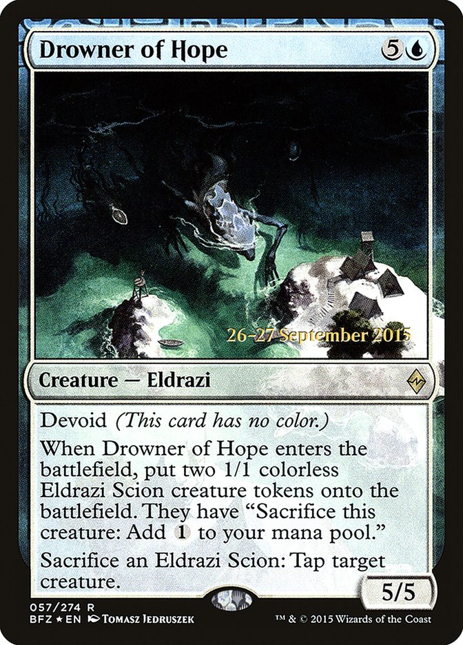 Drowner of Hope [Battle for Zendikar Prerelease Promos] | Chromatic Games