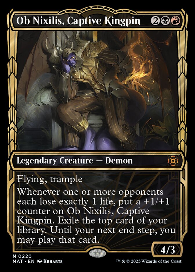 Ob Nixilis, Captive Kingpin (Showcase Halo Foil) [March of the Machine: The Aftermath] | Chromatic Games