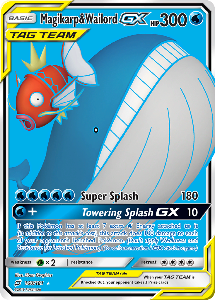 Magikarp & Wailord GX (160/181) [Sun & Moon: Team Up] | Chromatic Games