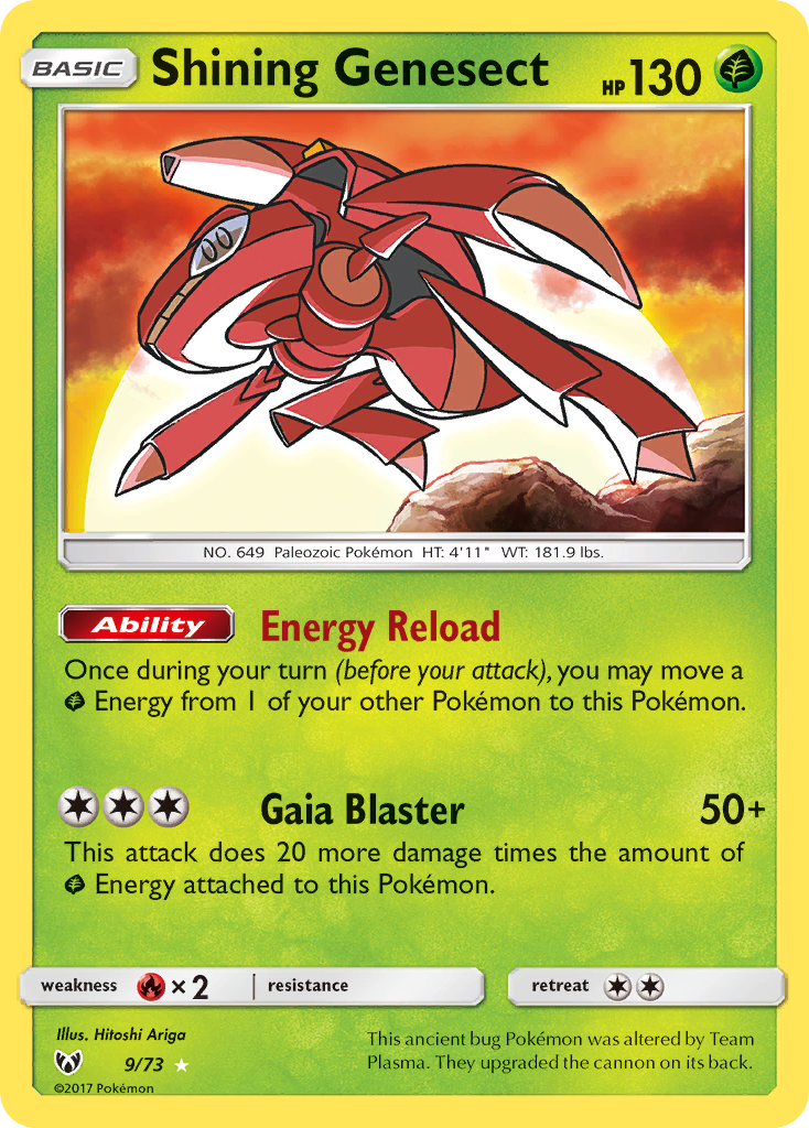 Shining Genesect (9/73) [Sun & Moon: Shining Legends] | Chromatic Games