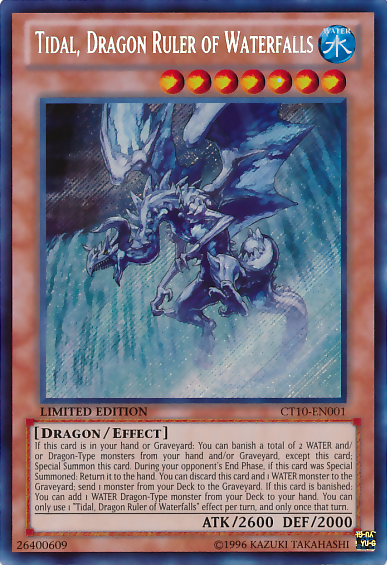 Tidal, Dragon Ruler of Waterfalls [CT10-EN001] Secret Rare | Chromatic Games