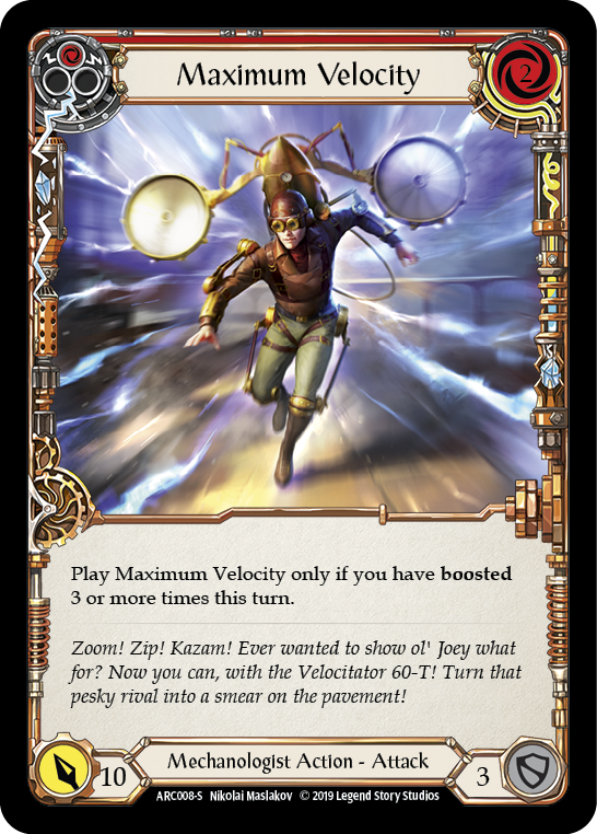 Maximum Velocity [ARC008-S] (Arcane Rising)  1st Edition Rainbow Foil | Chromatic Games