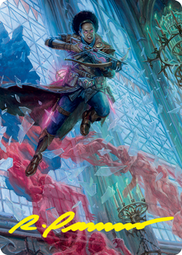 Kaya, Geist Hunter Art Card (Gold-Stamped Signature) [Innistrad: Crimson Vow Art Series] | Chromatic Games