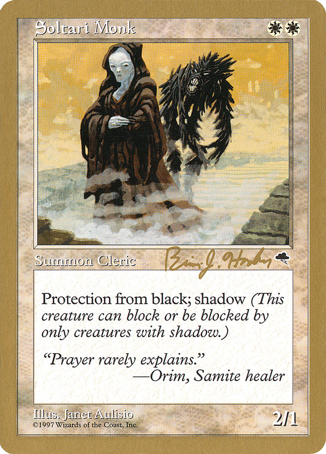 Soltari Monk (Brian Hacker) [World Championship Decks 1998] | Chromatic Games