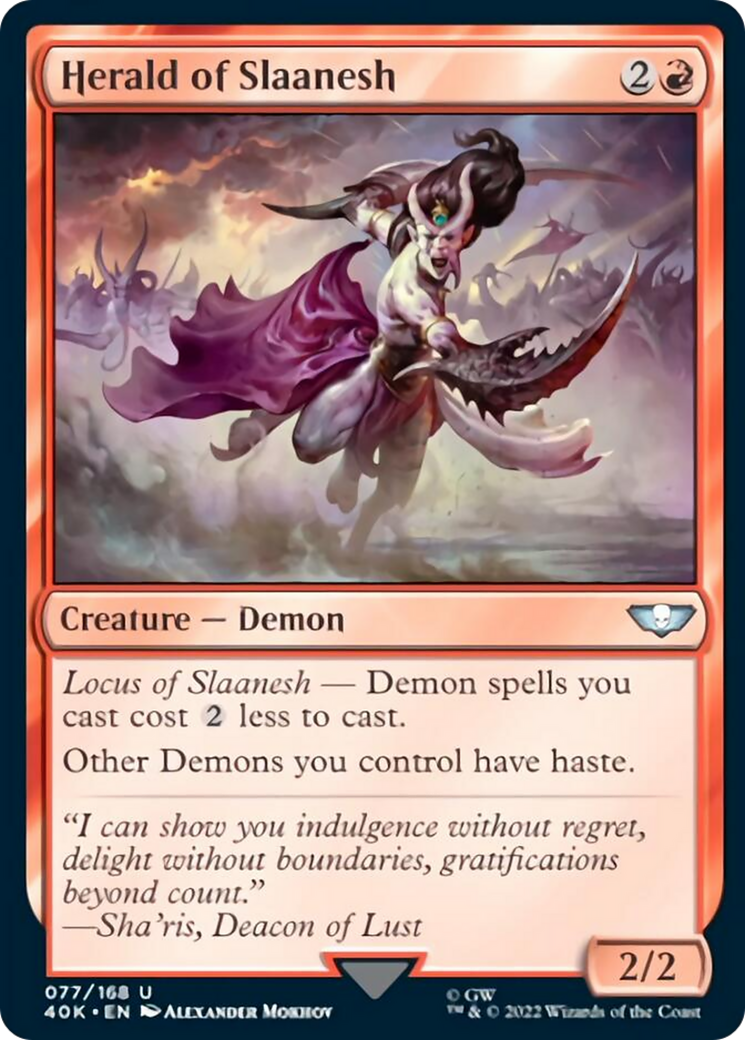 Herald of Slaanesh (Surge Foil) [Warhammer 40,000] | Chromatic Games