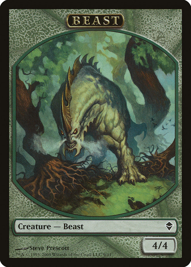 Beast Token [Zendikar Tokens] | Chromatic Games