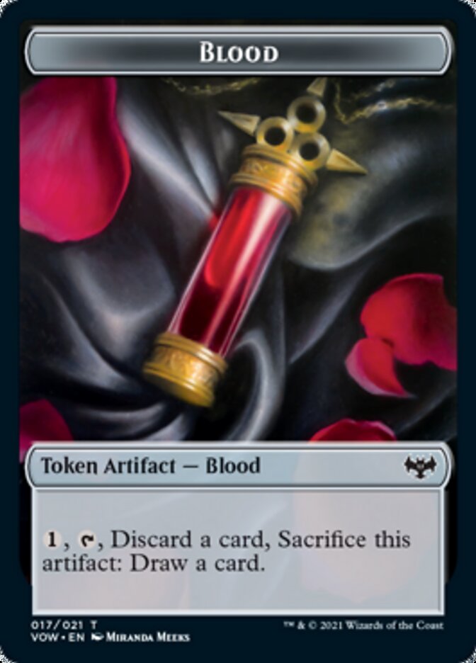 Blood // Treasure Double-Sided Token [Innistrad: Crimson Vow Tokens] | Chromatic Games