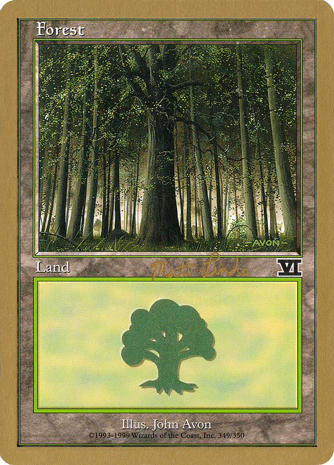 Forest (ml349) (Matt Linde) [World Championship Decks 1999] | Chromatic Games