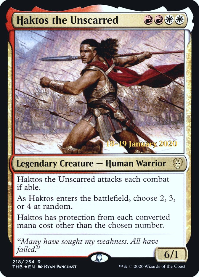 Haktos the Unscarred [Theros Beyond Death Prerelease Promos] | Chromatic Games