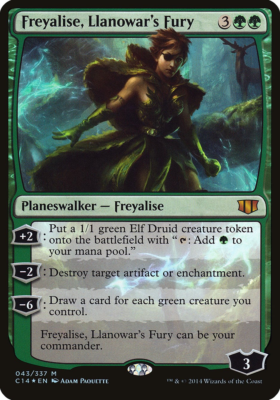 Freyalise, Llanowar's Fury (Oversized) [Commander 2014 Oversized] | Chromatic Games