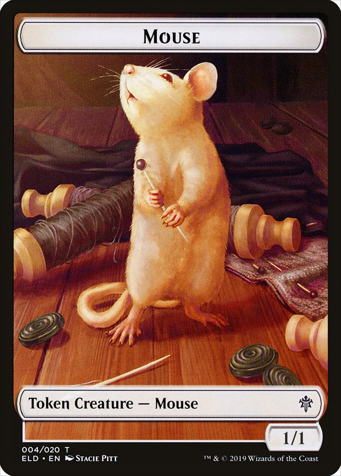 Mouse Token [Throne of Eldraine Tokens] | Chromatic Games