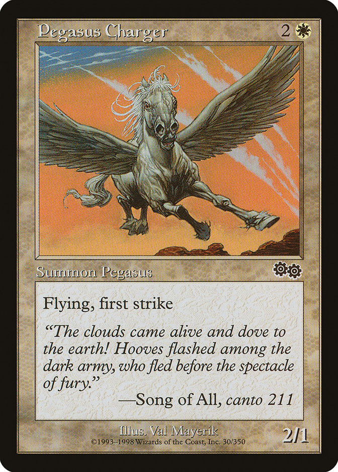 Pegasus Charger [Urza's Saga] | Chromatic Games