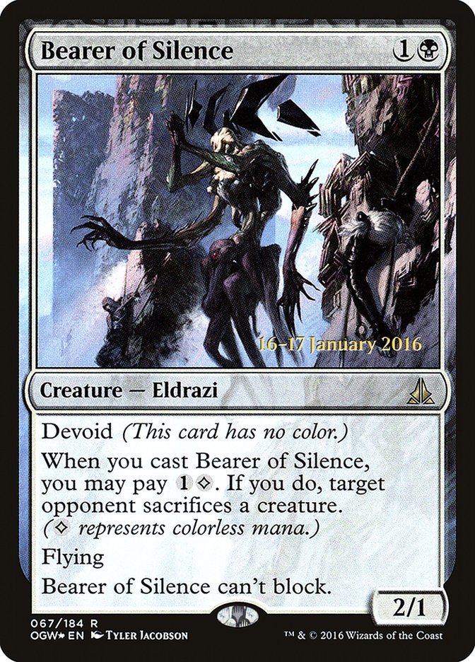 Bearer of Silence [Oath of the Gatewatch Prerelease Promos] | Chromatic Games