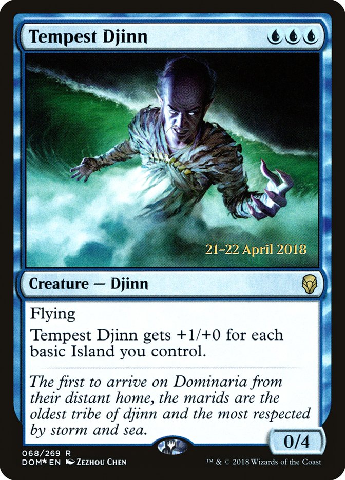 Tempest Djinn [Dominaria Prerelease Promos] | Chromatic Games