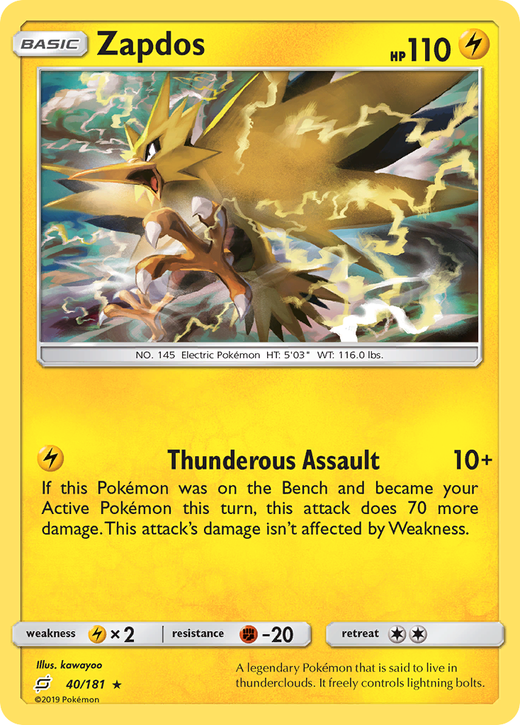 Zapdos (40/181) [Sun & Moon: Team Up] | Chromatic Games