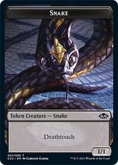 Snake // Zombie Double-Sided Token [Commander Collection: Black Tokens] | Chromatic Games