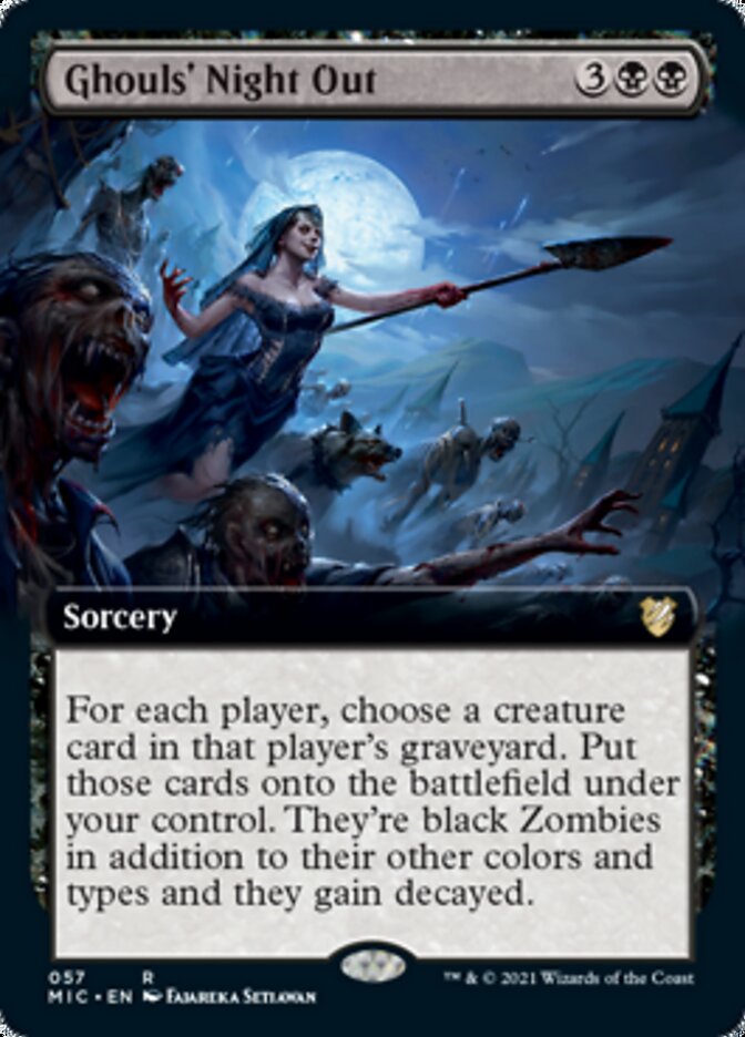 Ghouls' Night Out (Extended Art) [Innistrad: Midnight Hunt Commander] | Chromatic Games