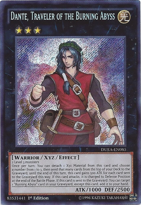 Dante, Traveler of the Burning Abyss [DUEA-EN085] Secret Rare | Chromatic Games
