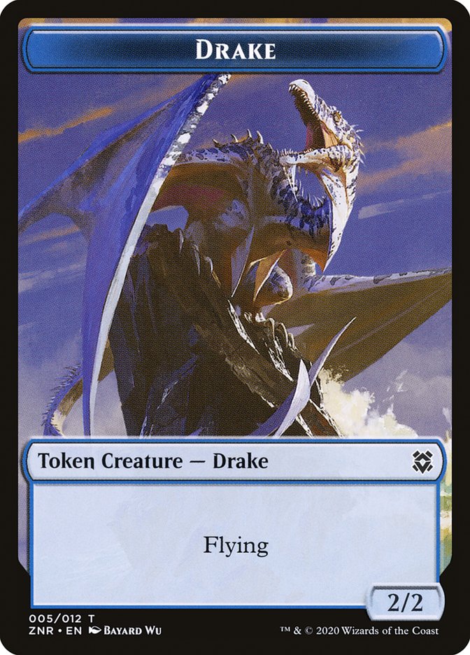 Copy // Drake Double-Sided Token [Zendikar Rising Tokens] | Chromatic Games