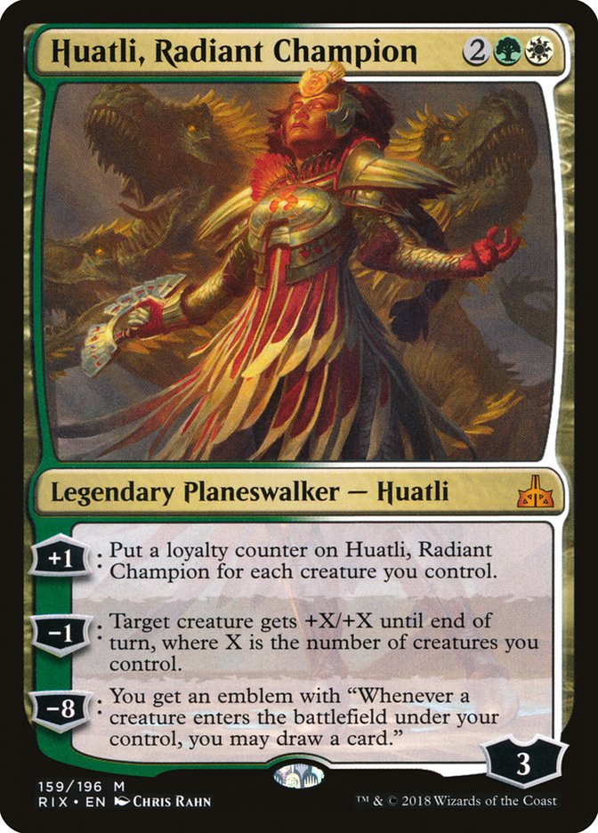 Huatli, Radiant Champion [Rivals of Ixalan] | Chromatic Games