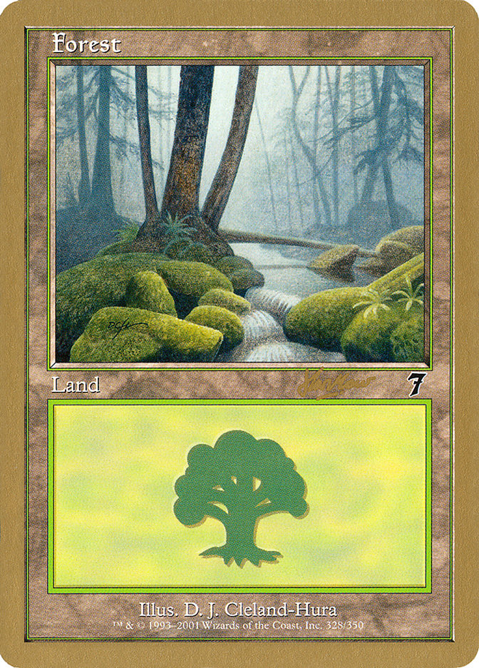 Forest (328) (Sim Han How) [World Championship Decks 2002] | Chromatic Games