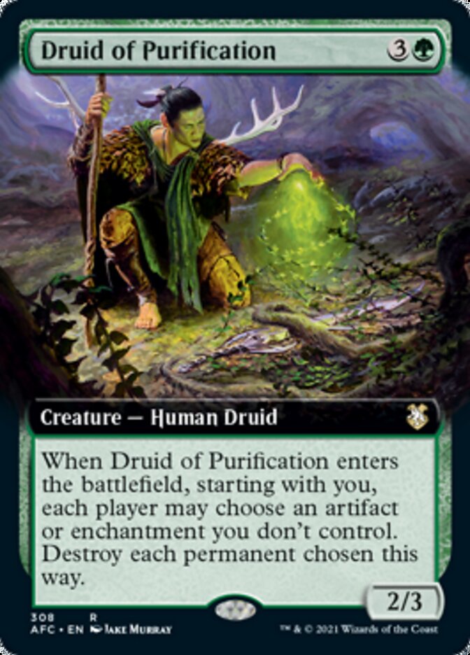 Druid of Purification (Extended Art) [Dungeons & Dragons: Adventures in the Forgotten Realms Commander] | Chromatic Games