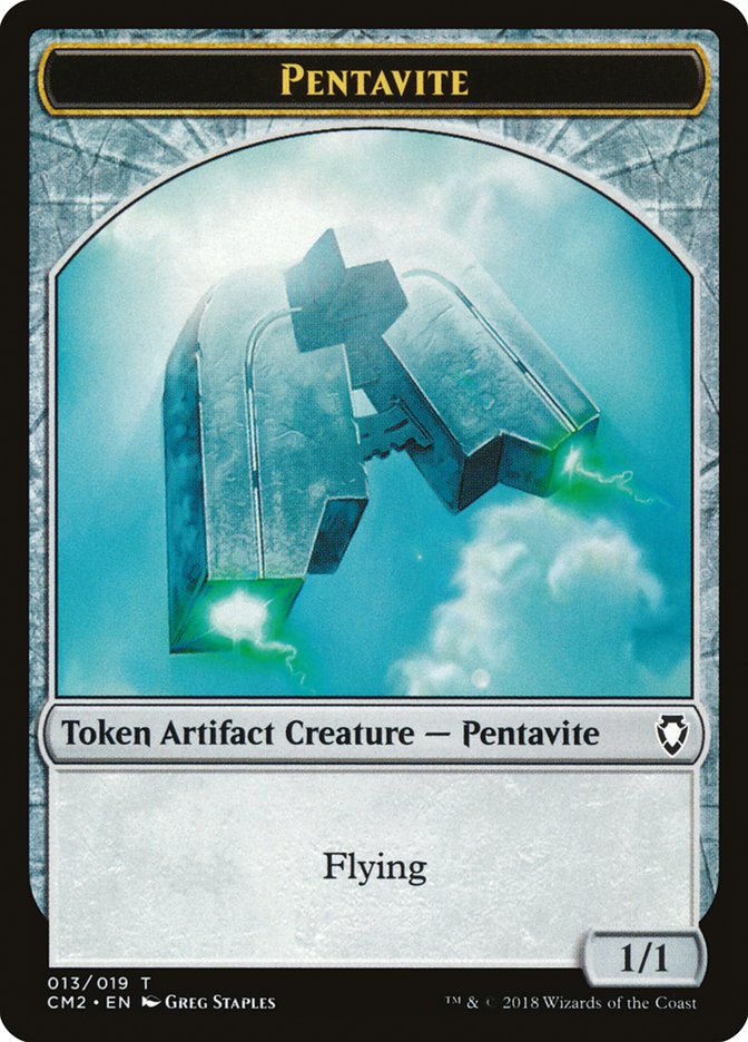 Pentavite Token [Commander Anthology Volume II Tokens] | Chromatic Games