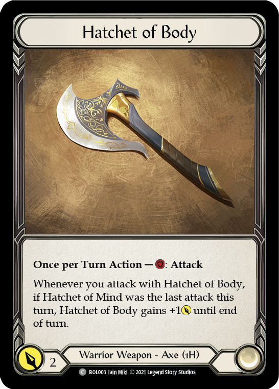 Hatchet of Body [BOL003] (Monarch Boltyn Blitz Deck) | Chromatic Games