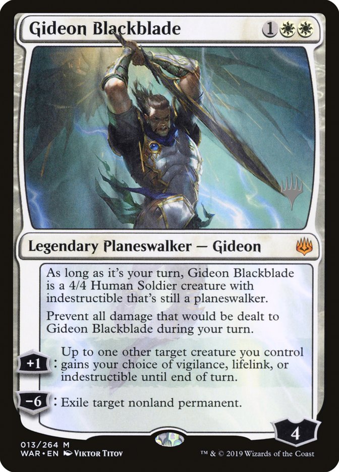 Gideon Blackblade (Promo Pack) [War of the Spark Promos] | Chromatic Games