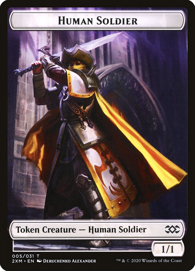 Human Soldier Token [Double Masters Tokens] | Chromatic Games