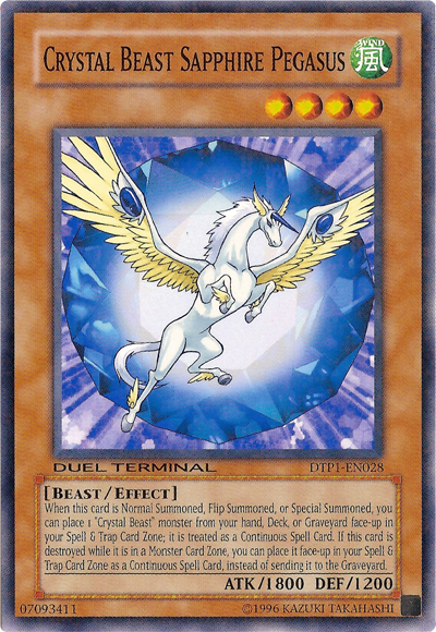 Crystal Beast Sapphire Pegasus [DTP1-EN028] Common | Chromatic Games