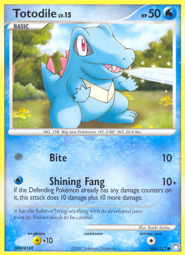 Totodile (106/123) [Diamond & Pearl: Mysterious Treasures] | Chromatic Games