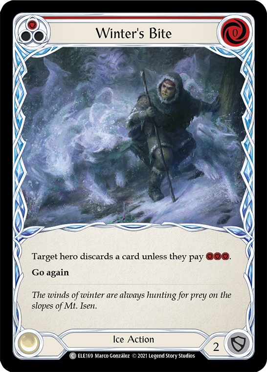 Winter's Bite (Red) [ELE169] (Tales of Aria)  1st Edition Rainbow Foil | Chromatic Games