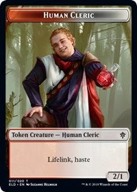 Human Cleric // Food (18) Double-Sided Token [Throne of Eldraine Tokens] | Chromatic Games