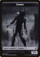 Ob Nixilis, Reignited Emblem // Zombie (010) Double-Sided Token [Commander 2019 Tokens] | Chromatic Games