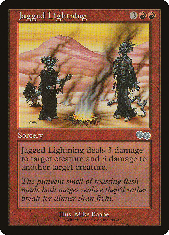 Jagged Lightning [Urza's Saga] | Chromatic Games