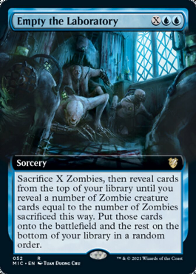 Empty the Laboratory (Extended Art) [Innistrad: Midnight Hunt Commander] | Chromatic Games